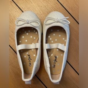 Cat and Jack sparkly white shoes size 5